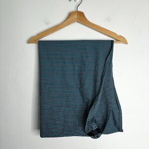 Lululemon Blue Turquoise Striped Vinyasa Wrap Scarf EUC